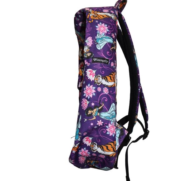 Purple Disney x Loungefly Aladdin Jasmine & Rajah Print Full Size Backpack main image 4